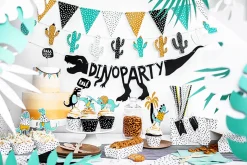 Girlande DIY Dinoparty Kakteen merhfarbig 10 Anhänger Länge: 1,3m