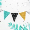 Girlande DIY Dinoparty Wimpel mehrfarbig 8 Anhänger Länge: 1,3m