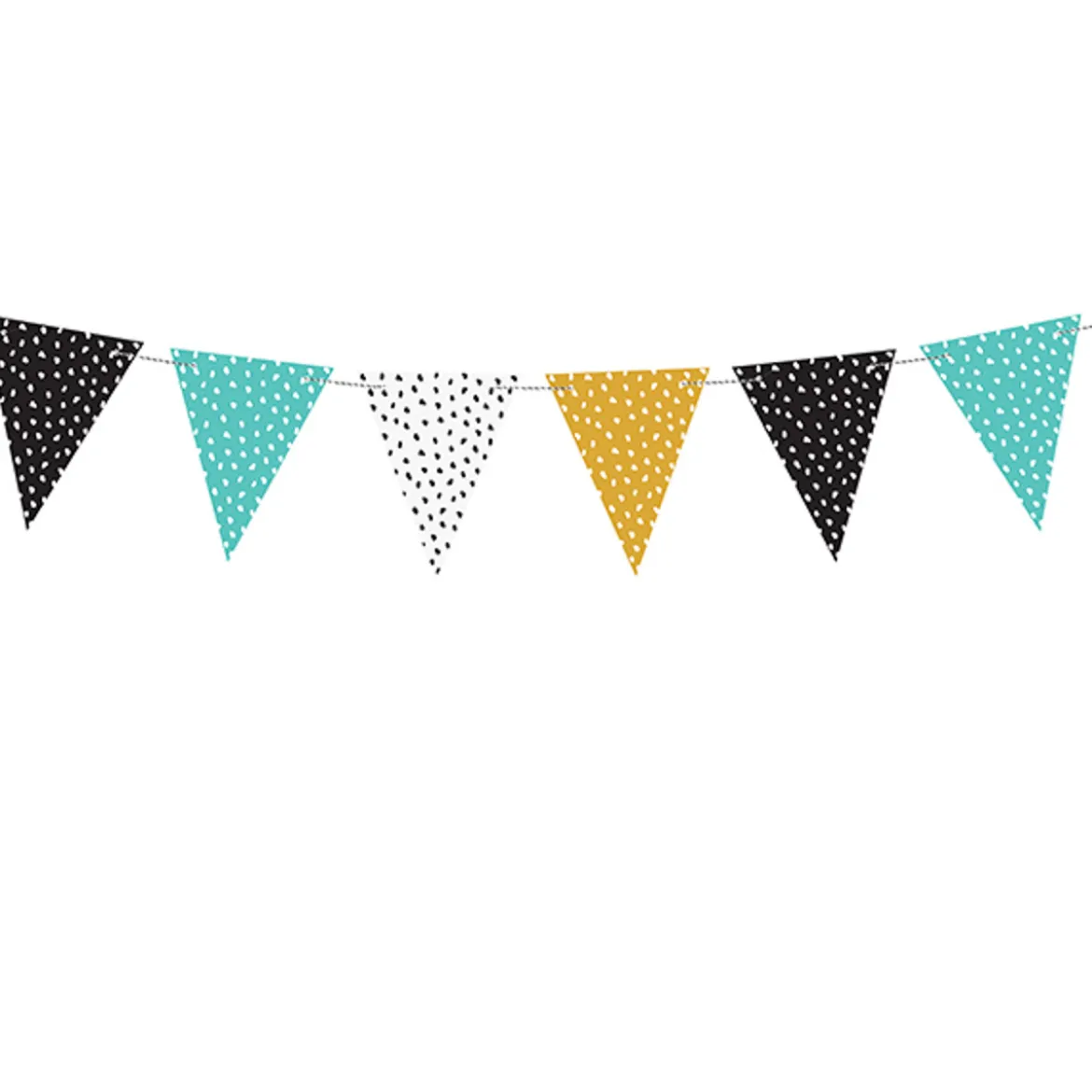 Girlande DIY Dinoparty Wimpel mehrfarbig 8 Anhänger Länge: 1,3m