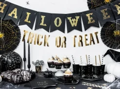 Girlande Halloween aus Papier schwarz gold 20x175cm