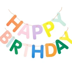 Girlande Happy Birthday bunt/neon 5m von Rico Design
