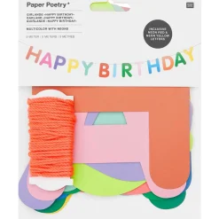 Girlande Happy Birthday bunt/neon 5m von Rico Design