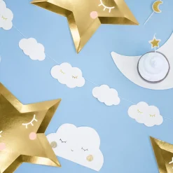 Girlande Wolken little Star weiß gold Länge: 145cm