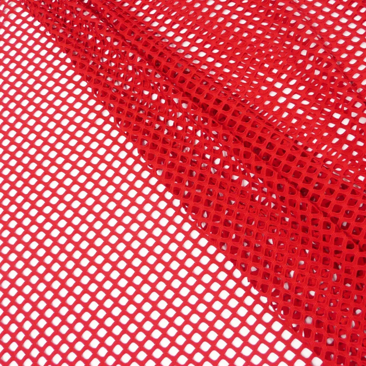 Gitterstoff elastisch rot 1,5m Breite