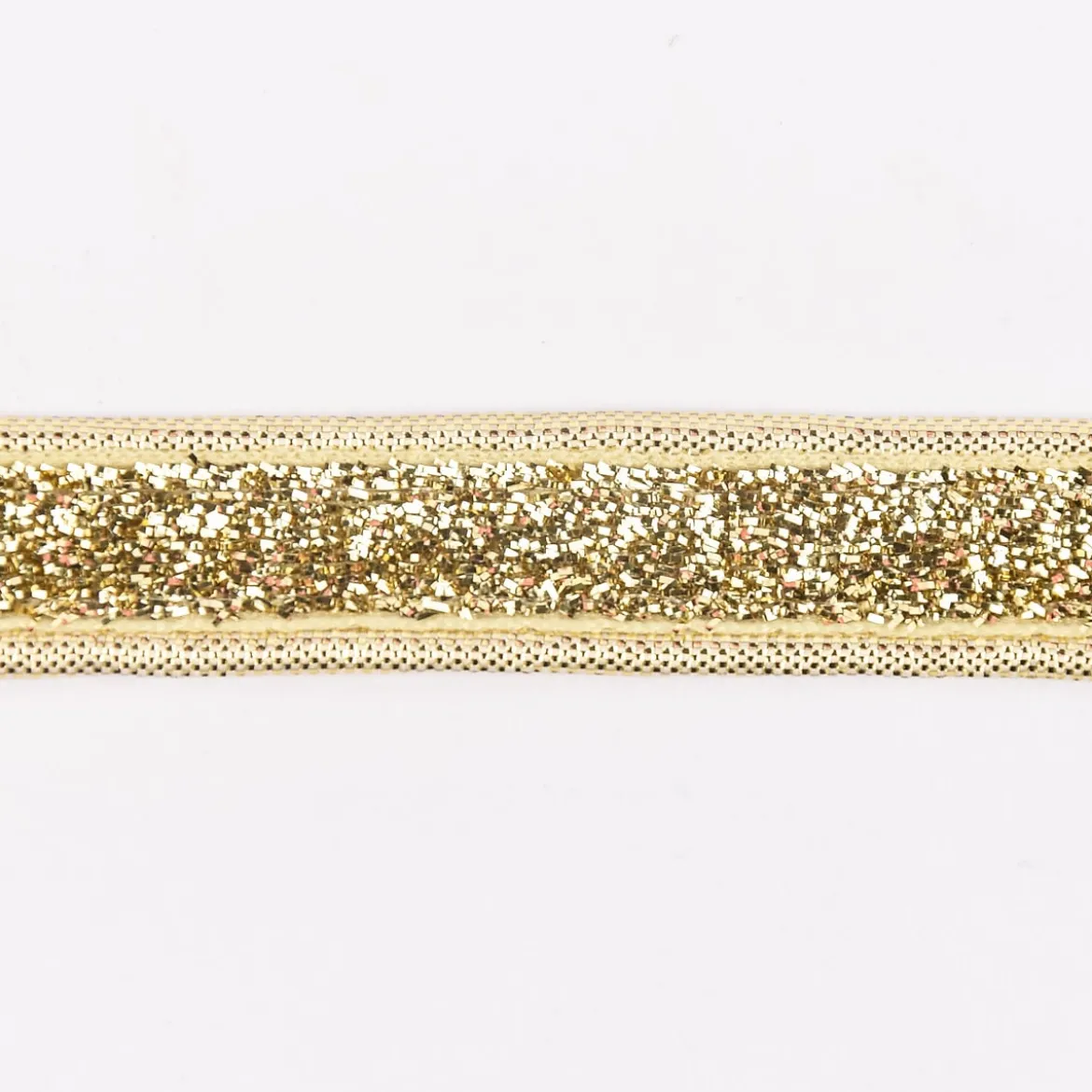 Glitzerband Zierband goldfarbig Glitzer Breite: 1,5cm