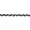 Glitzer Blumen Pailletten Wellen Band schwarz Breite: 1cm