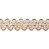 Glitzer Pailletten Band breit braun Breite: 2,5cm