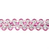 Glitzer Pailletten Band breit fuchsia Breite: 2,5cm