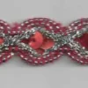 Glitzer Pailletten Band rot Breite: 1,5cm
