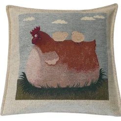 Gobelin Kissenhülle Kissenbezug Henne 42x42