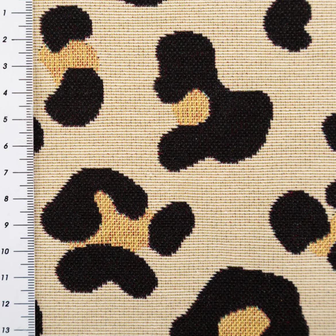Gobelin Premium Dekostoff Animal Leopard Hide Leo beige schwarz 1,4m Breite