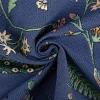 Gobelin Premium Dekostoff Peacock Garden Dream Pfau Blumenranken blau 1,4m Breite