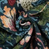 Gobelin Stoff Dekostoff Birds Vögel Blumen dunkelblau bunt 1,50m Breite