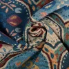 Gobelin Stoff Dekostoff Ornamente groß blau bunt 1,50m Breite