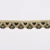 Goldband Glitzerband Strasssteinchen gold schwarz Breite: 3,7cm