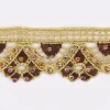 Goldband Glitzerband Strasssteinchen gold braun Breite: 3,7cm
