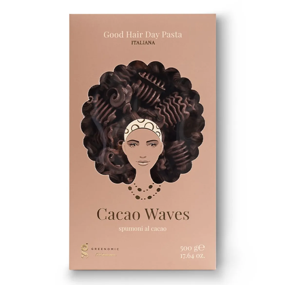 Good Hair Day Pasta Cacao Waves 500g von Greenomic Delikatessen