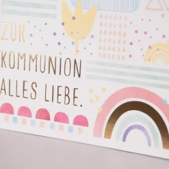Grafik Werkstatt Doppelkarte Kommunion 12x17cm verschiedene Motive