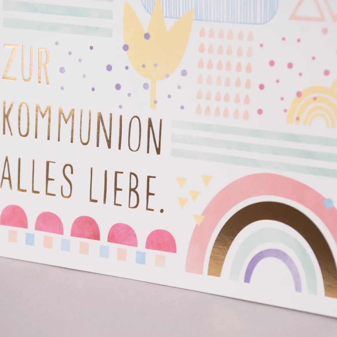 Grafik Werkstatt Doppelkarte Kommunion 12x17cm verschiedene Motive