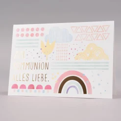 Grafik Werkstatt Doppelkarte Kommunion 12x17cm verschiedene Motive