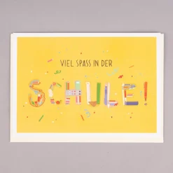 Grafik Werkstatt Doppelkarte Schulstart 12x17cm verschiedene Motive