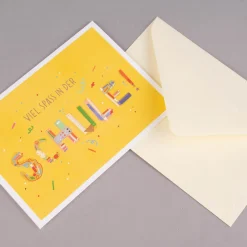Grafik Werkstatt Doppelkarte Schulstart 12x17cm verschiedene Motive