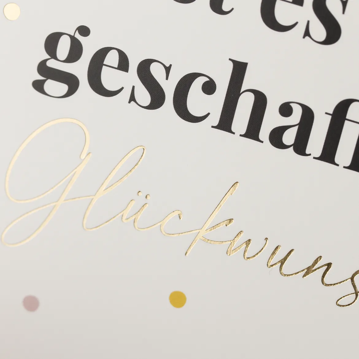 Grafik Werkstatt Doppelkarte Du hast es geschafft! Glückwunsch 12x17cm