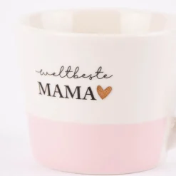 Grafik Werkstatt Espresso Tasse Schreibkram Manufaktur aus Porzellan weltbeste Mama oder weltbester Papa 50ml