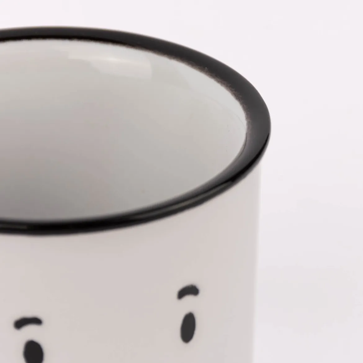 Grafik Werkstatt Espresso Tasse Vintage Gesicht Mann hellgrau schwarz 95ml
