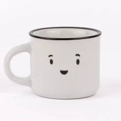 Grafik Werkstatt Espresso Tasse Vintage Gesicht Mann hellgrau schwarz 95ml