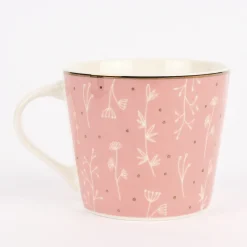Grafik Werkstatt Goldtasse beaTEAful Blümchen rosa gold 420ml