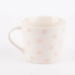 Grafik Werkstatt Goldtasse Mit Kuchen Punkte weiß rosa goldfarbig 420ml