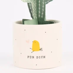 Grafik Werkstatt Mini-Blumentopf Für Dich Küken weiß gelb 6x6,5cm