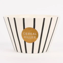 Grafik Werkstatt Müslischale CEREAL KILLER weiß schwarz goldfarbig 14x9cm