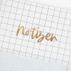 Grafik Werkstatt Notizen Magnetblock kariert weiß mint 10x21cm