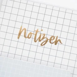 Grafik Werkstatt Notizen Magnetblock kariert weiß mint 10x21cm