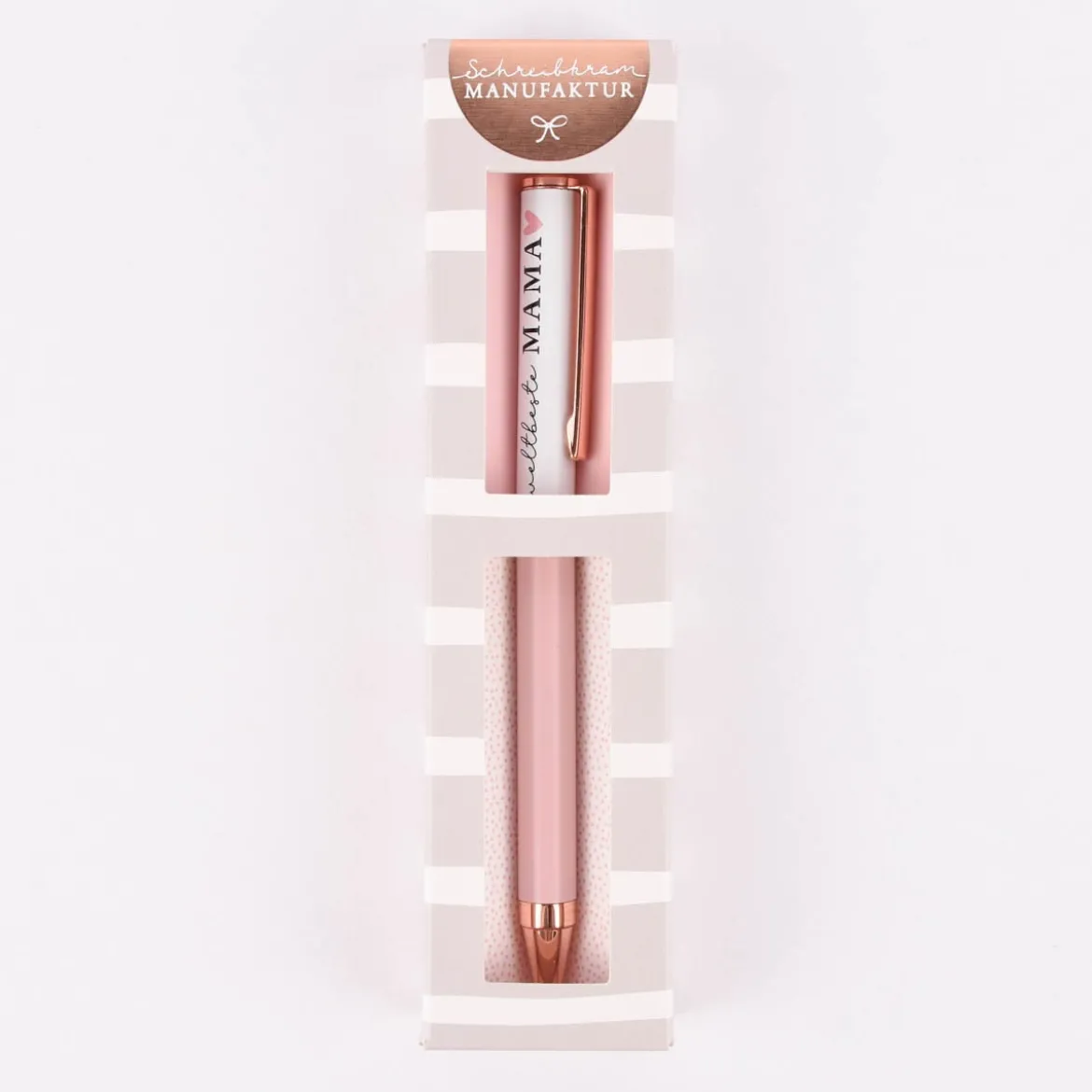 Grafik Werkstatt Premium Kugelschreiber weltbeste Mama rosa weiß 13,5cm