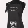 Grafik Werkstatt Schürze verstellbar King of the Grill schwarz weiß 66x85cm
