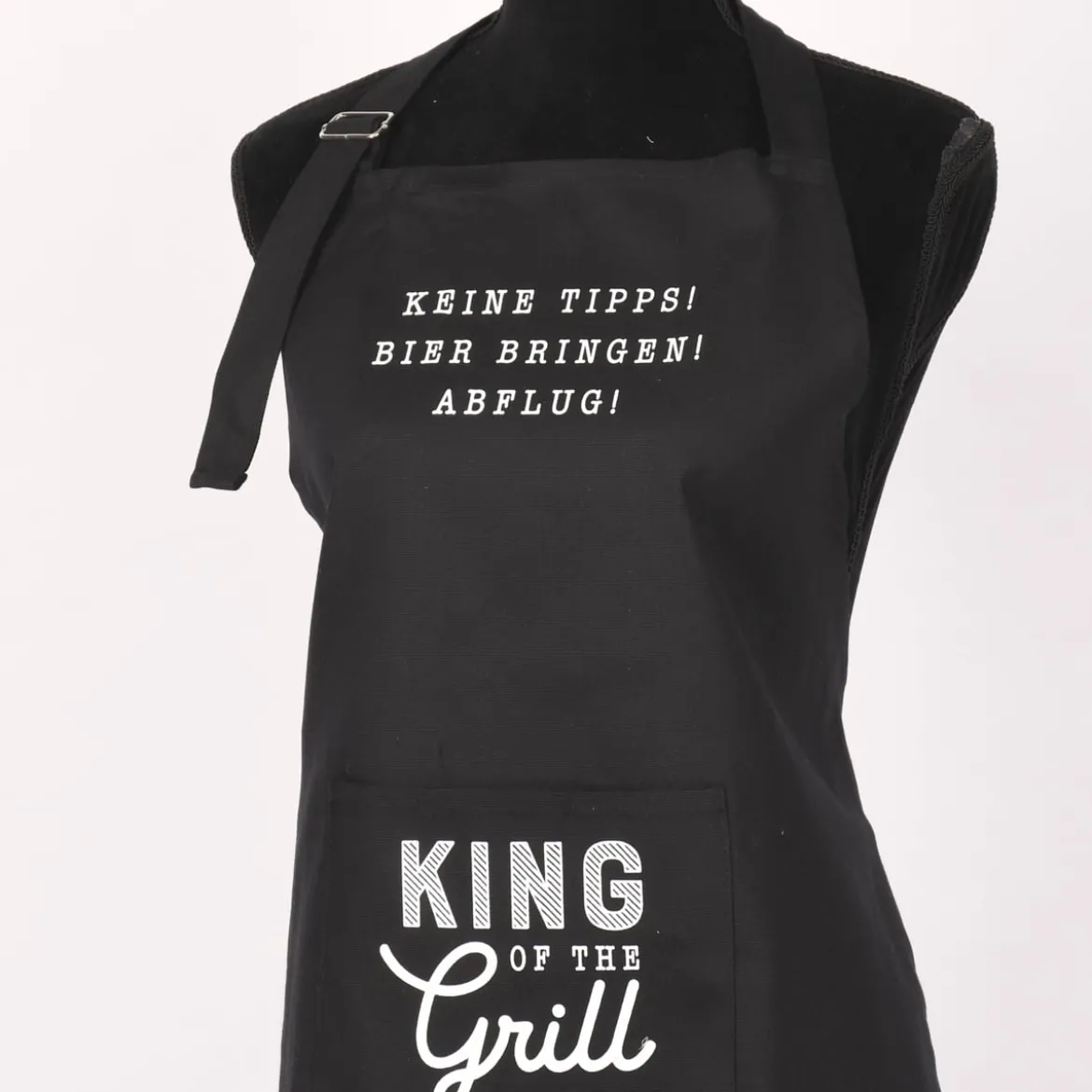 Grafik Werkstatt Schürze verstellbar King of the Grill schwarz weiß 66x85cm
