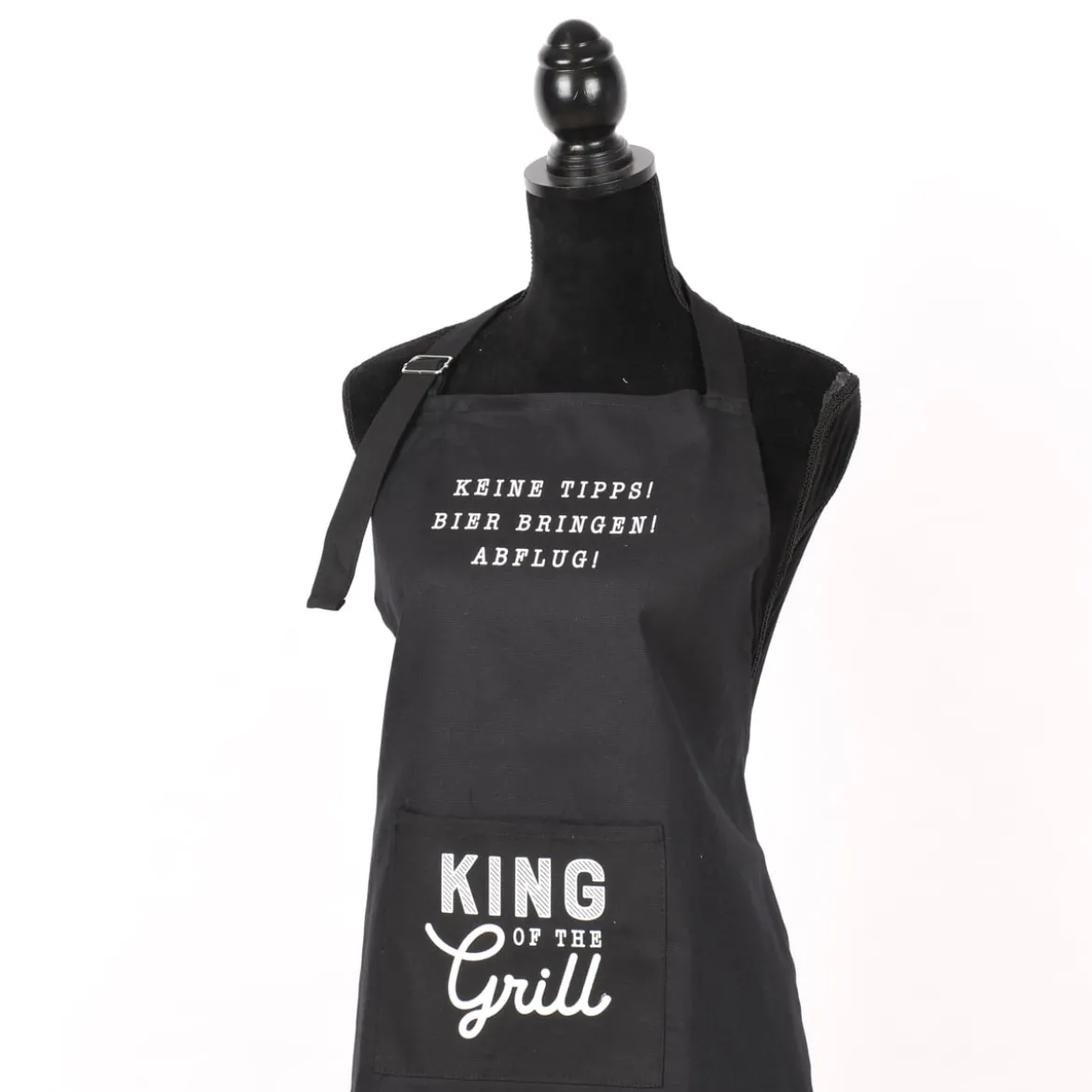 Grafik Werkstatt Schürze verstellbar King of the Grill schwarz weiß 66x85cm