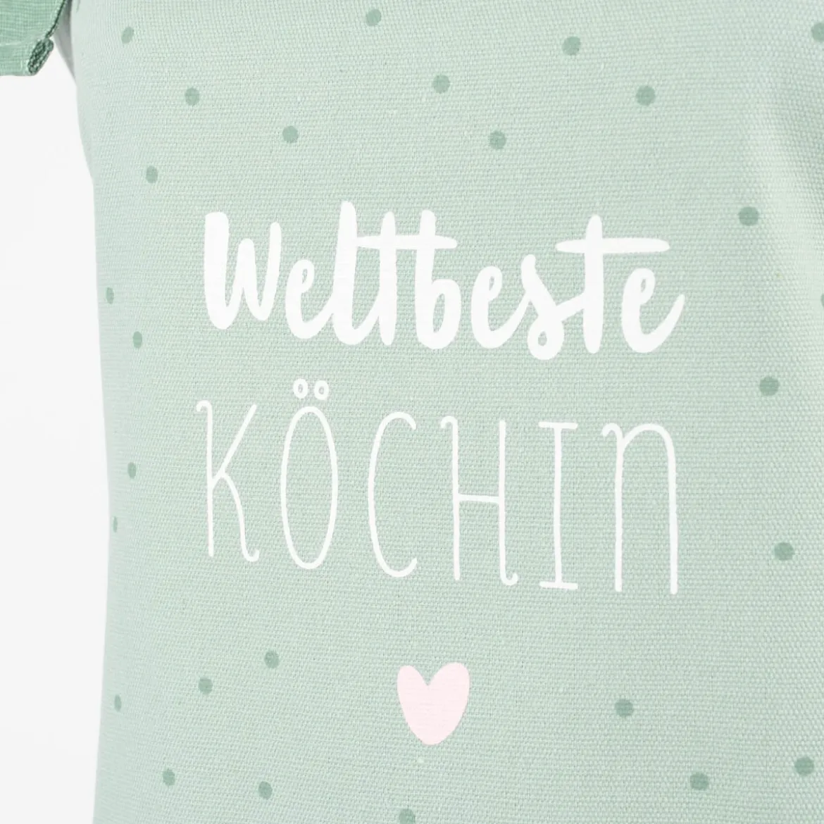 Grafik Werkstatt Schürze verstellbar Weltbeste Köchin Punkte mint weiß 66x85cm