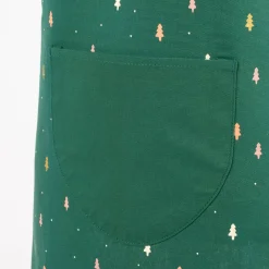 Grafik Werkstatt Schürze verstellbar Zeit für Weihnachten Tannenbäume dunkelgrün 66x85cm
