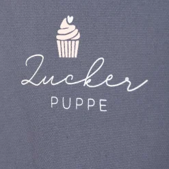 Grafik Werkstatt Schürze verstellbar Zuckerpuppe Cupcake aus Baumwolle dunkelblau rosa 66x85cm