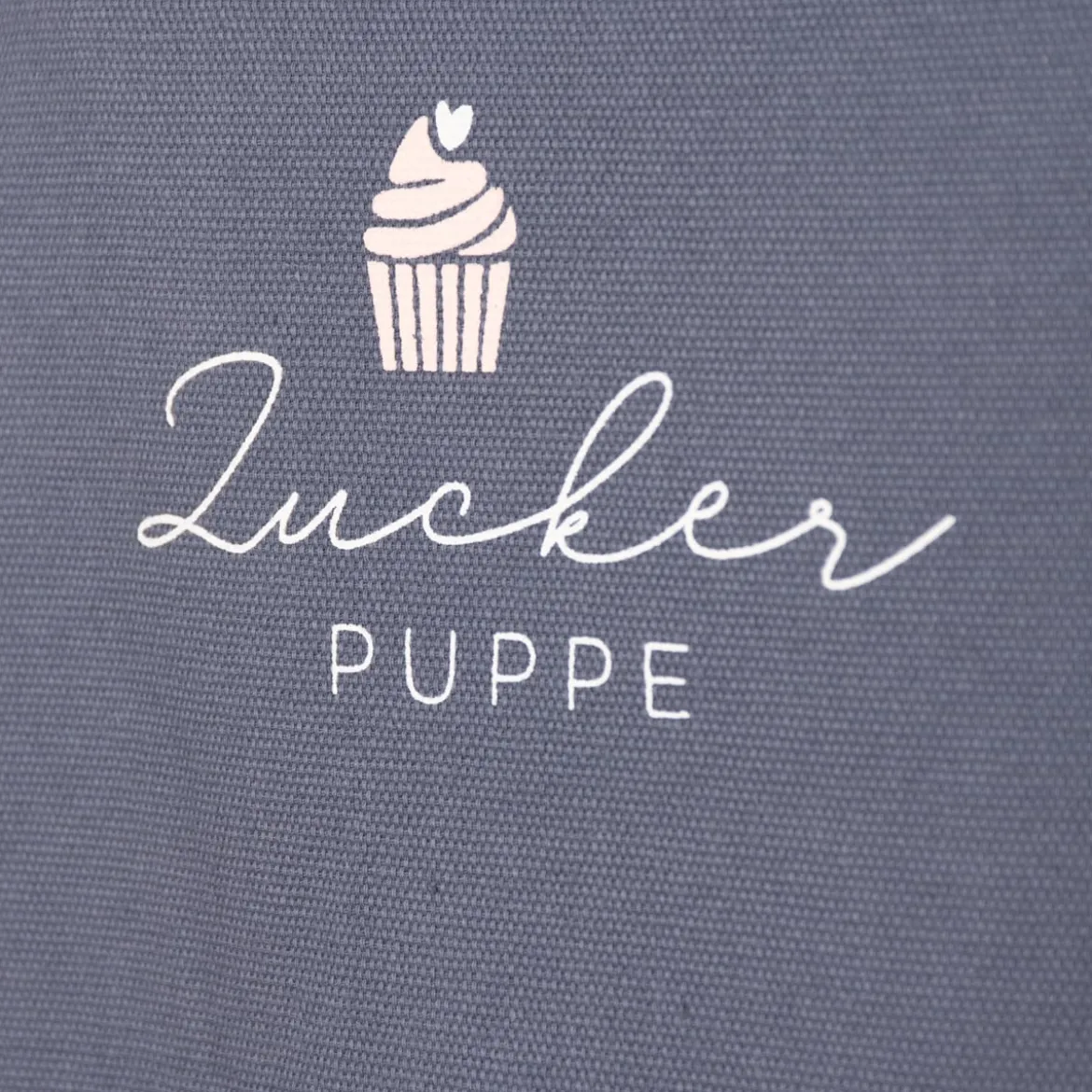 Grafik Werkstatt Schürze verstellbar Zuckerpuppe Cupcake aus Baumwolle dunkelblau rosa 66x85cm