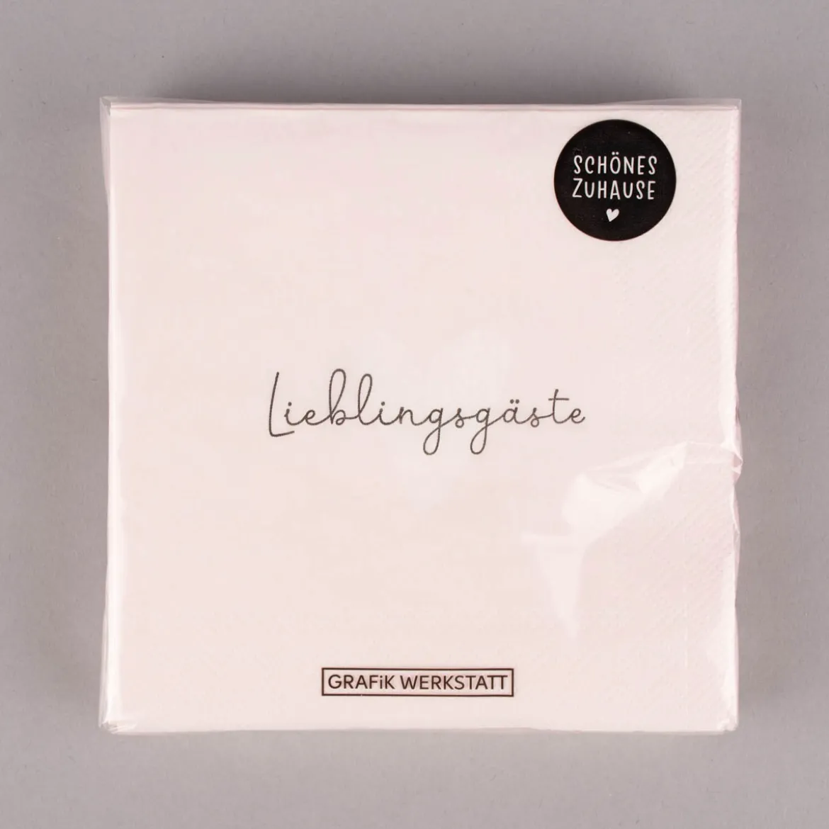 Grafik Werkstatt Serviette Lieblingsgäste rosa weiß schwarz 25x25cm 3lagig 20 Stück