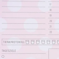 Grafik Werkstatt Tages To Do Notizblock Plan los rosa weiß goldfarbig 15x21cm