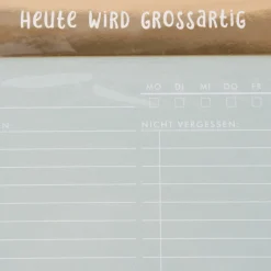 Grafik Werkstatt Tages To Do Notizblock Heute wird grossartig mint goldfarbig 15x21cm