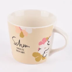 Grafik Werkstatt Tasse Goldtasse Schreibkram Manufaktur aus Porzellan verschiedene Motive 420ml