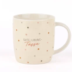 Grafik Werkstatt Tasse Gute Laune Gute-Laune-Tasse Punkte weiß bunt 300ml