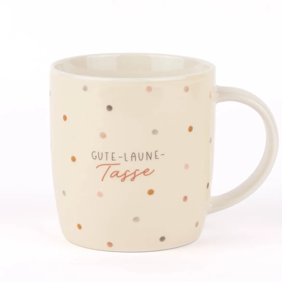 Grafik Werkstatt Tasse Gute Laune Gute-Laune-Tasse Punkte weiß bunt 300ml